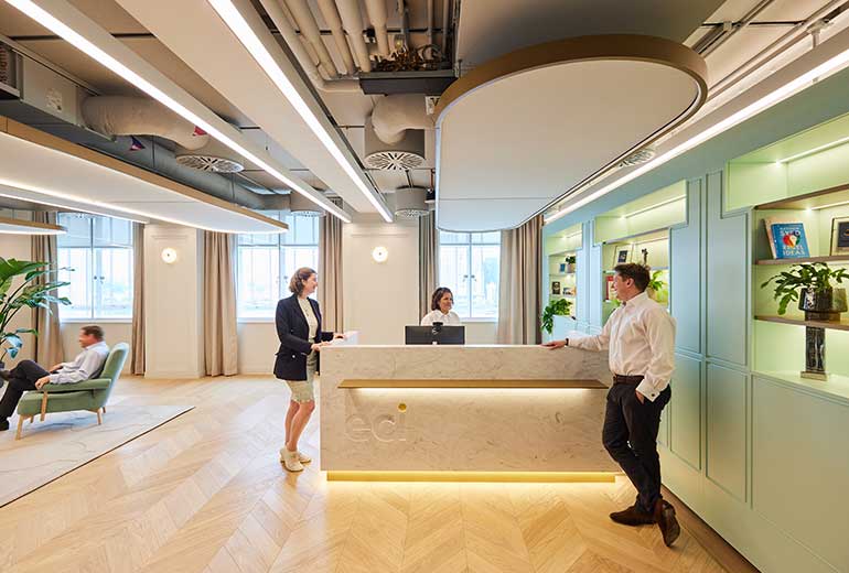 A New Modern Office Designed For Collaboration - ECI Partners